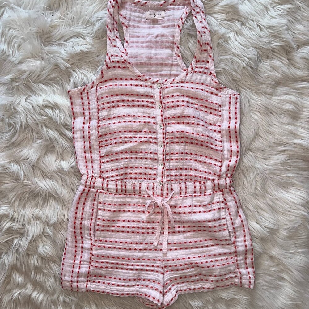 Lou and Grey Red and White Romper